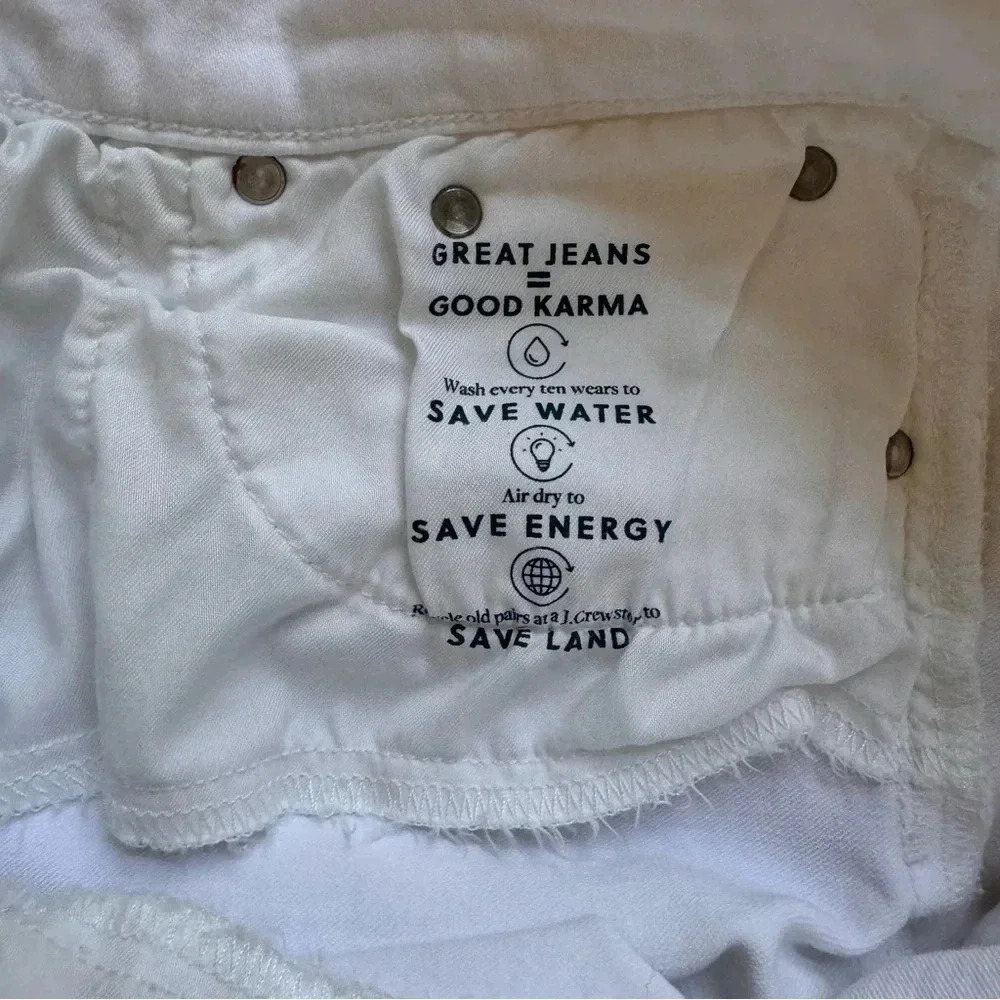 J Crew White Jeans 9” High-rise Toothpick Skinny Denim Pants - Picture 11 of 15